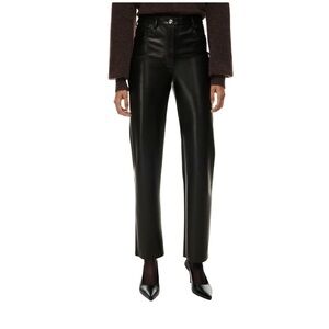 Aritzia Melina Vegan Leather Pant Black